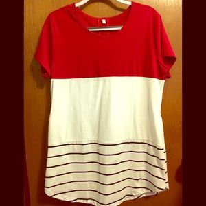 Gorgeous shirt with lace detail down back